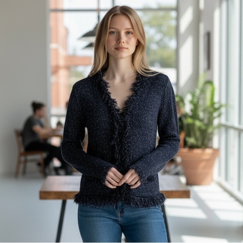 Navy blue Express sweater, size M